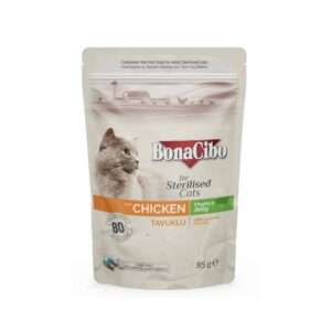 Bonacibo Sterilised Adult Cat Pouch – Chicken Chunks In Jelly 85G
